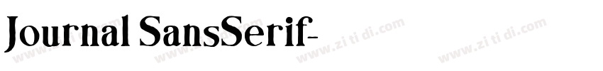 Journal SansSerif字体转换